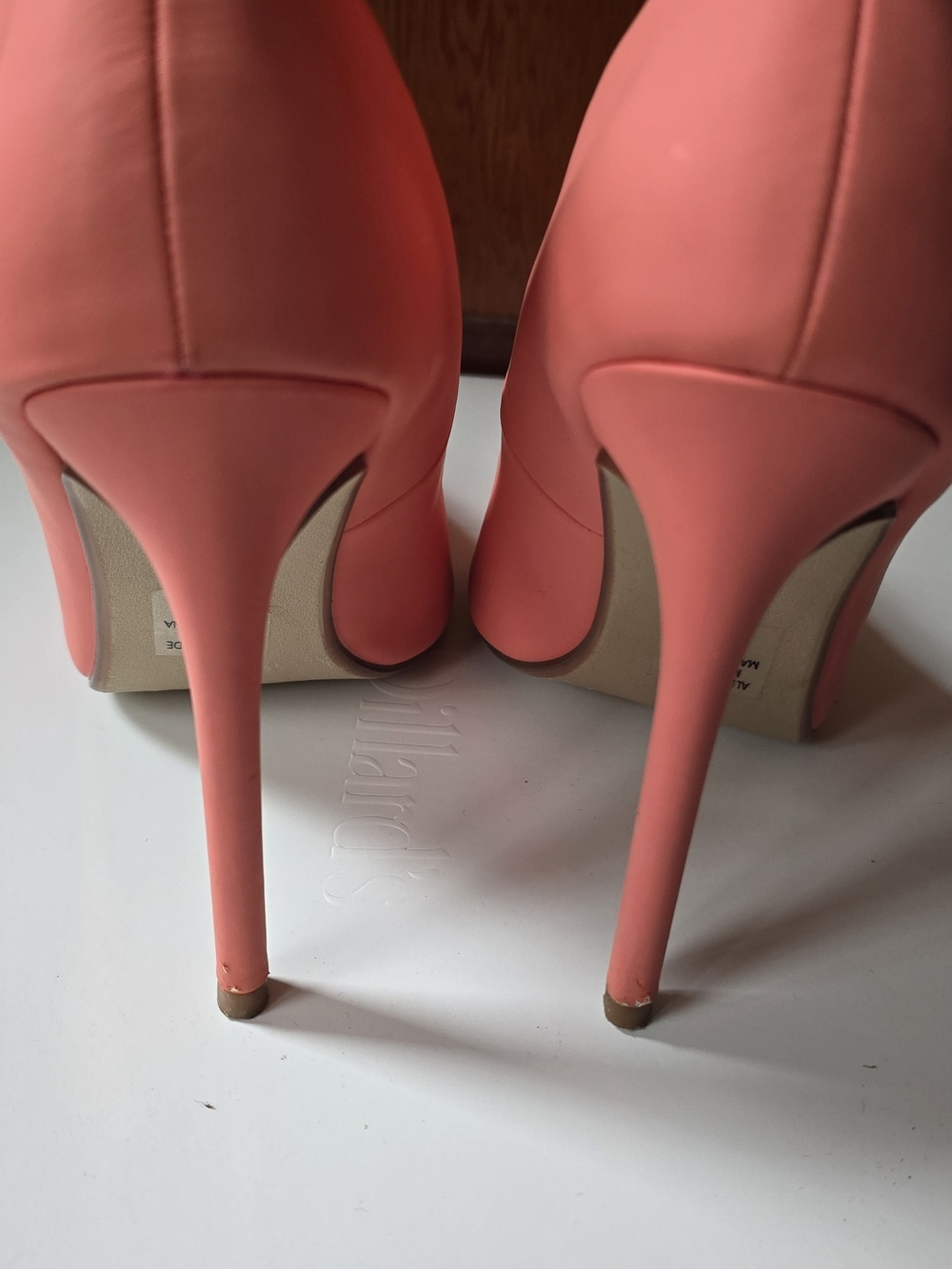 Delicious Coral Pink Pointed-Toe Pumps - Women - Picture 5 of 6